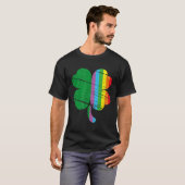Irish Shamrock Gay Lgbt St Patricks Day Pride Rain Tシャツ (正面フル)