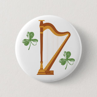 Irish Shamrock Harp Button 缶バッジ