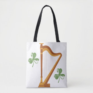 Irish Shamrock Harp Tote トートバッグ