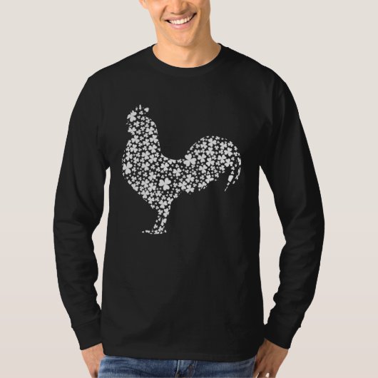 Irish Shamrock Leaf Rooster St Patrick s Day Tシャツ (正面)
