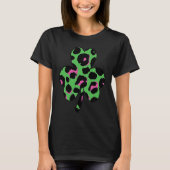 Irish Shamrock Leopard Happy St Patrick's Day Go L Tシャツ (正面)
