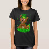 Irish Shamrock Leprechaun Bear St Patrick's Day Tシャツ (正面)