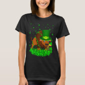 Irish Shamrock Leprechaun Bison St Patrick's Day Tシャツ (正面)