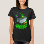 Irish Shamrock Leprechaun Blue Whale St Patrick's  Tシャツ (正面)