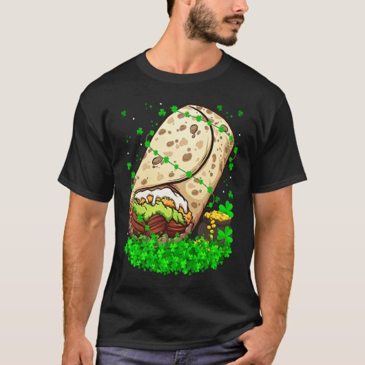 Irish Shamrock Leprechaun Burrito St Patrick's Day Tシャツ (正面)