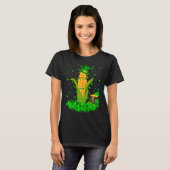 Irish Shamrock Leprechaun Corn St Patrick's Day Tシャツ (正面フル)