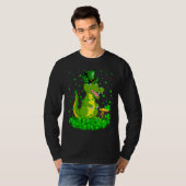 Irish Shamrock Leprechaun Crocodile St Patrick's D Tシャツ (正面フル)