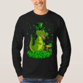 Irish Shamrock Leprechaun Crocodile St Patrick's D Tシャツ (正面)