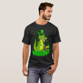 Irish Shamrock Leprechaun Crocodile St Patrick's D Tシャツ (正面フル)