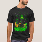 Irish Shamrock Leprechaun Forklift St Patrick's Da Tシャツ (正面)