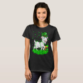 Irish Shamrock Leprechaun Goat St Patrick's Day Tシャツ (正面フル)