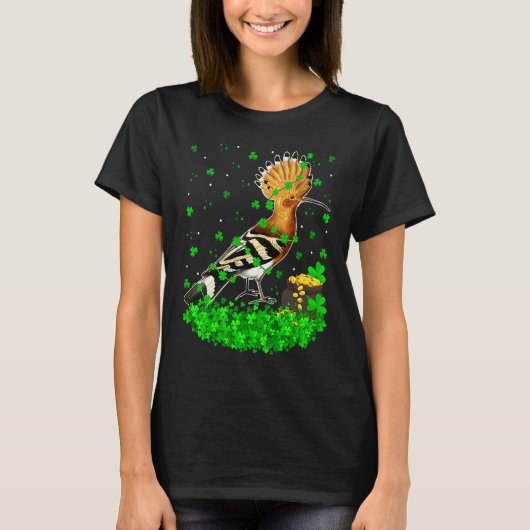 Irish Shamrock Leprechaun Hoopoes Bird St Patrick' Tシャツ (正面)