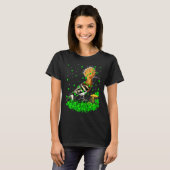 Irish Shamrock Leprechaun Hoopoes Bird St Patrick' Tシャツ (正面フル)