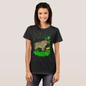 Irish Shamrock Leprechaun Hyena St Patrick's Day Tシャツ (正面フル)