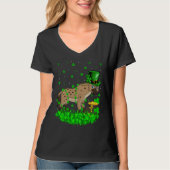 Irish Shamrock Leprechaun Hyena St Patrick's Day Tシャツ (正面)