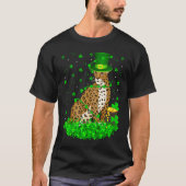 Irish Shamrock Leprechaun Jaguar St Patrick's Day Tシャツ (正面)