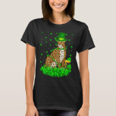 Irish Shamrock Leprechaun Jaguar St Patrick's Day Tシャツ (正面)