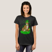 Irish Shamrock Leprechaun Jaguar St Patrick's Day Tシャツ (正面フル)