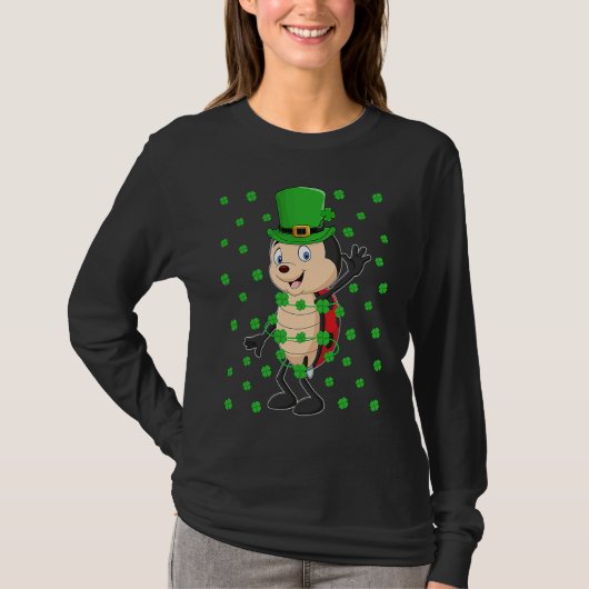 Irish Shamrock Leprechaun Ladybug St Patrick's Day Tシャツ (正面)