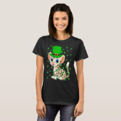 Irish Shamrock Leprechaun Leopard St Patrick's Day Tシャツ (正面フル)