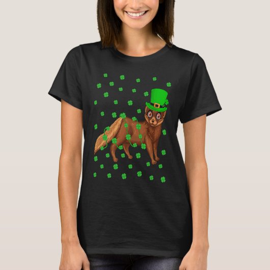 Irish Shamrock Leprechaun Mink St Patrick's Day Tシャツ (正面)