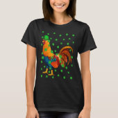 Irish Shamrock Leprechaun Rooster Bird St Patrick' Tシャツ (正面)