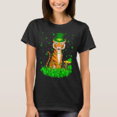 Irish Shamrock Leprechaun Tiger St Patrick's Day   Tシャツ (正面)
