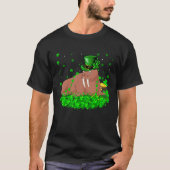 Irish Shamrock Leprechaun Walrus St Patrick's Day Tシャツ (正面)