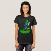 Irish Shamrock Leprechaun Whale Shark St Patrick's Tシャツ (正面フル)