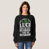 Irish Shamrock Lucky Husband St Patrick's Day Wome スウェットシャツ (正面フル)