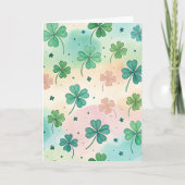 Irish Shamrock pattern note card  カード (正面)