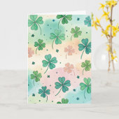 Irish Shamrock pattern note card  カード (黄色い花)