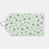 Irish Shamrock Pink Flamingo St Patricks Day ギフトタグ (裏面横)