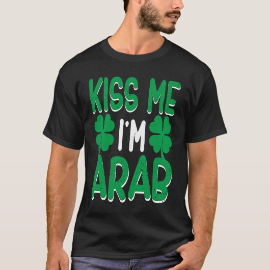 Irish Shamrock St Patricks Day Drinking UAE Kiss M Tシャツ (正面)