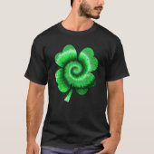 Irish Shamrock Tie Dye Happy St Patrick's Day Luck Tシャツ (正面)