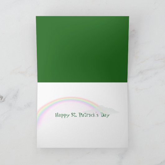 Irish Shamrock with Rainbow for St. Patrick's Day カード (内部)