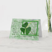 Irish Shamrock with Rainbow for St. Patrick's Day カード (正面)