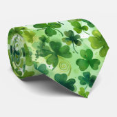 Irish Shamrocks St. Patrick's Day ネクタイ (ロール)