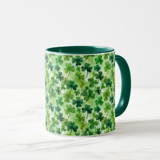 Irish Shamrocks St. Patrick's Day マグカップ (正面右)