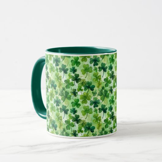 Irish Shamrocks St. Patrick's Day マグカップ (正面左)