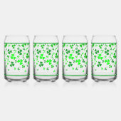 Irish Sláinte Lucky Shamrocks Design Personalized ガラス缶 (右)