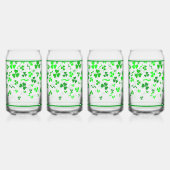 Irish Sláinte Lucky Shamrocks Design Personalized ガラス缶 (左)