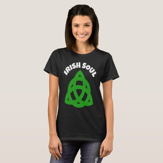IRISH SOUL CELTIC KNOT ST PATRICK'S DAY Tシャツ (正面フル)