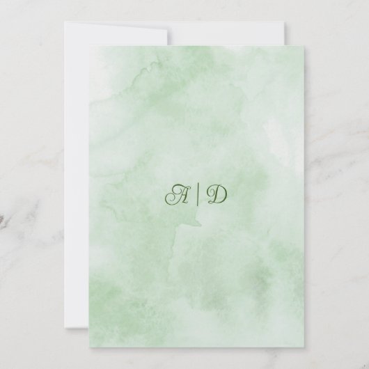 Irish Springtime Daisies Wedding 招待状 (裏面)