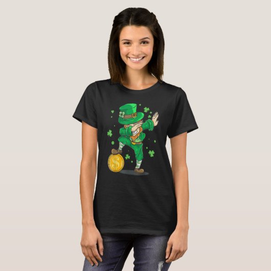 Irish St Patrick Day Dabbing Leprechaun  Kid Toddl Tシャツ (正面フル)