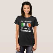 Irish St Patrick's Day Do you want to bunk off tom Tシャツ (正面フル)