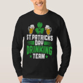 Irish St Patrick's Day Drinking Team Shamrock C Tシャツ (正面)