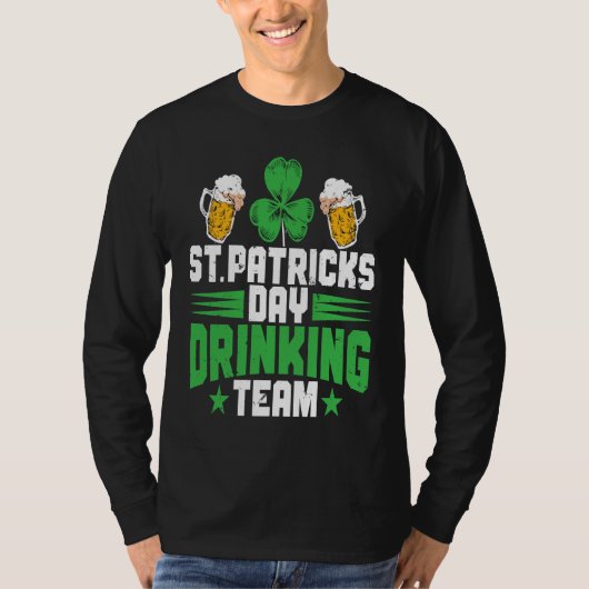 Irish St Patrick's Day Drinking Team Shamrock C Tシャツ (正面)