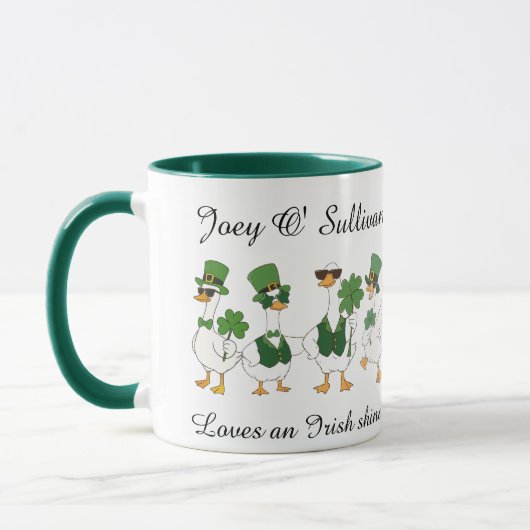 Irish St Patty's Day Custom Funny Mug マグカップ (左)