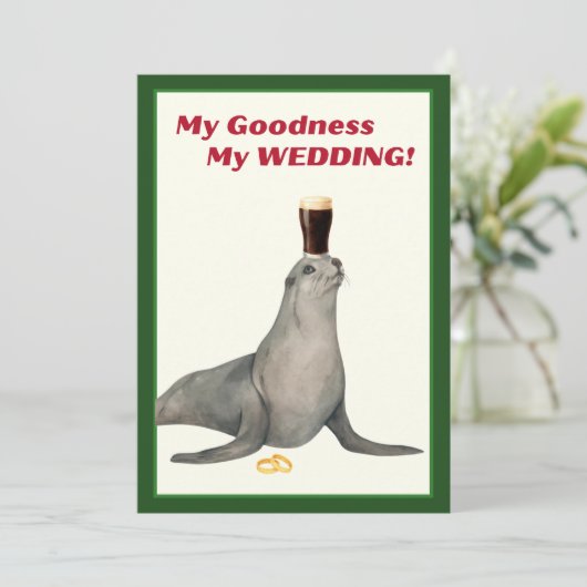 Irish Stout Bridal Shower Invitation 招待状 (スタンド正面)